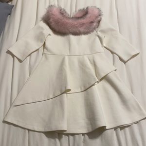 Janie and Jack Fur Collar Dress